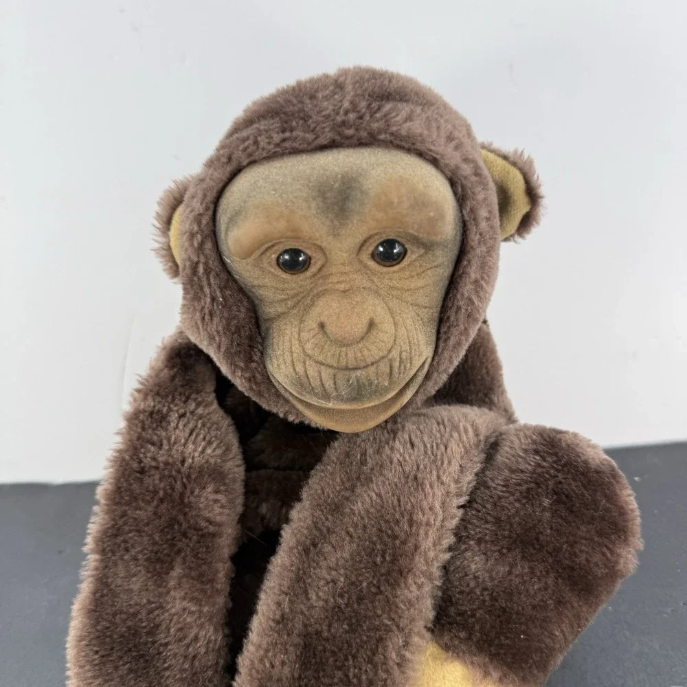 Vintage 1992 Hosung Monkey Chimp Hand Puppet Plush 13
